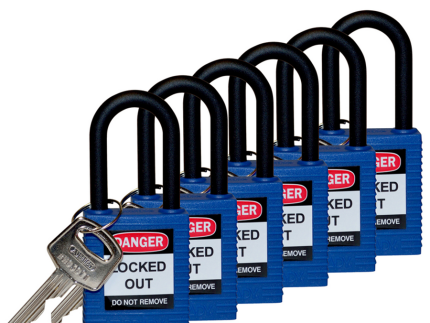 BRADY BRD-Y958538 813593 Emniyet Asma Kilidi Pls Halkalı 38mm Mavi