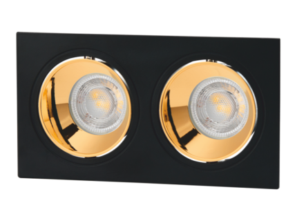 Cata 2'li Jaguar Siyah-Bakır Dekoratif Spot CT-5056 (Ampül ve Duy Hariç)