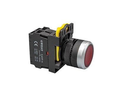 GWEST GWEST-6012 A5-01D IŞIKLI YAYLI BUTON (220VAC/DC) KIRMIZI