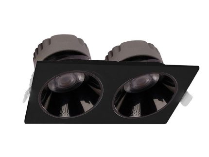 ACK 2x10 3000K Siyah Reflektörlü Siyah İkili Led Spot Sıva Altı AD10-01601