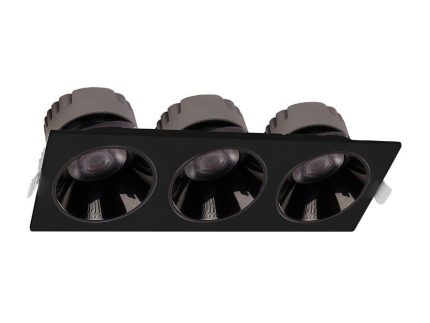 ACK 3x10w 6500K Siyah Reflektörlü Siyah Üçlü Led Spot Sıva Altı AD10-01731