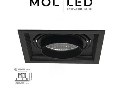 40W Sıva Altı Kare Yuvarlak Led Spot