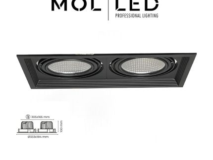 40W Sıva Altı İkili Yuvarlak Led Spot
