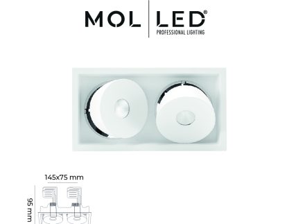 Milano Serisi Sıva Altı İkili Led Spot MOL3404