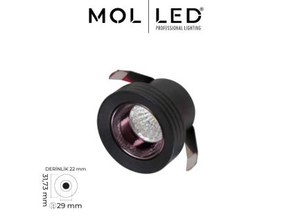 Siyah Minik Led Spot