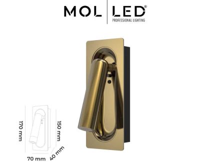 Molled Yatak Başı Led Aplik Gold