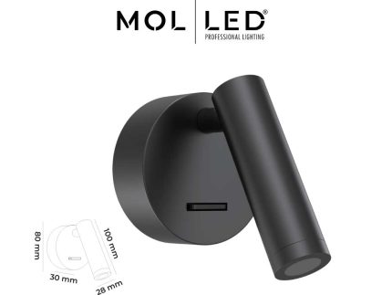 Molled Yatak Başı Led Aplik Siyah