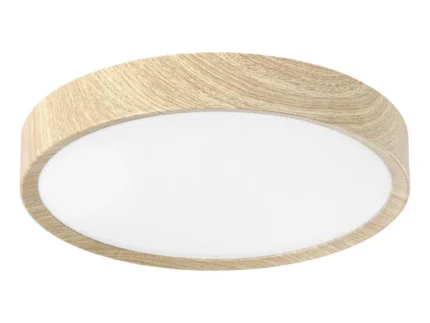 Eglo 901126 "MUSURITA" 34 Cm Çapında Plastik, Çelik Doğal Ahşap Görünümlü Tavan Armatürü Ip44