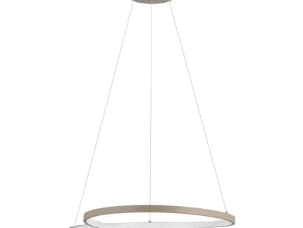 Eglo 901139 "RUOTALE" 55 Cm Çapında Alüminyum, Çelik Kum Rengi Sarkıt Avize