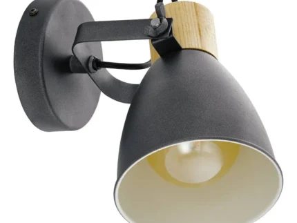 Eglo 901174 "COSWARTH" 1X25W Çelik, Ahşap Antrasit, Krem-Beyaz, Kahverengi Sıva Üstü Spot