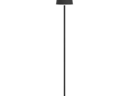 Eglo 901748 "MANNERA-L" 140 Cm Yüksekliğinde Usb Girişli Siyah Alüminyum, Çelik Dokunmatik Köşe Lambası Lambader