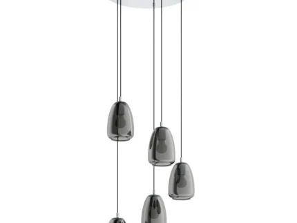 Eglo 98617 "ALOBRASE" 150 Cm Yüksekliğinde Çelik Krom Sarkıt Avize
