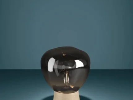 Eglo 390321 "MAGACELA" 27 Cm Yüksekliğinde Ahşap, Çelik Masa Lambası