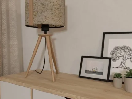 Eglo 390325 "HONTONGAS" 57,5 Cm Yüksekliğinde Ahşap, Çelik Masa Lambası