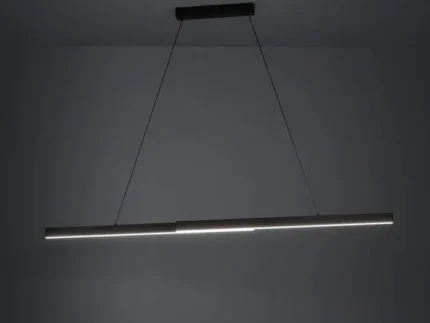 Eglo 390368 "MONTEBUONO" 150 Cm Yüksekliğinde Alüminyum, Çelik Anodize Siyah Sarkıt Avize