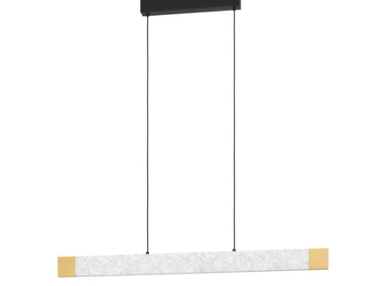 Eglo 390386 "VALLELADO" 150 Cm Yüksekliğinde Çelik, Ahşap Siyah, Kahverengi Sarkıt Avize